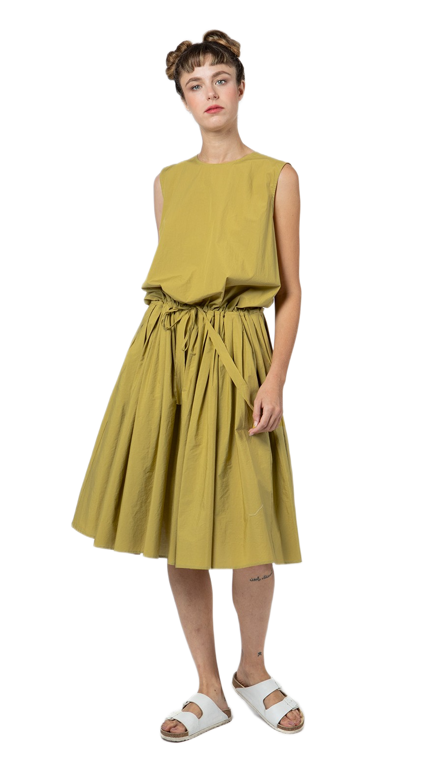 Apuntob Drop Waist Cotton Dress