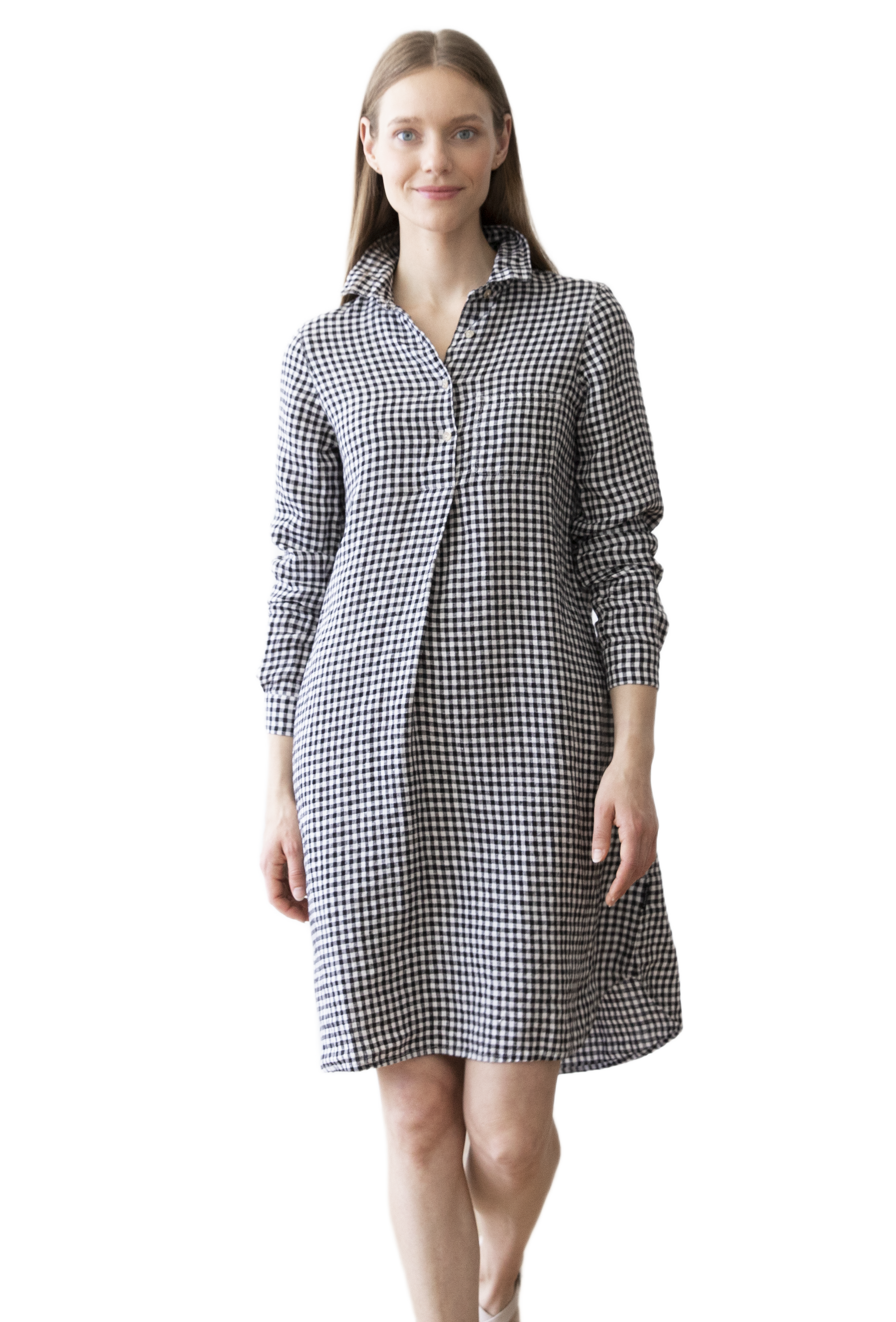 Camilla Black Gingham Linen Dress – Paper Trail Rhinebeck
