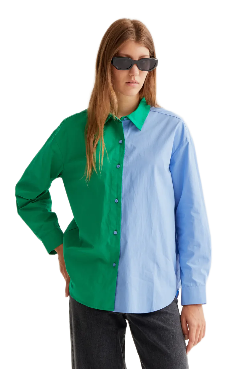 Two Tone Button Up Shirt Paper Trail Rhinebeck Two Tone Button Up Shirt Paper Trail Rhinebeck